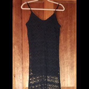 Black, lace detail, summer dress/coverup